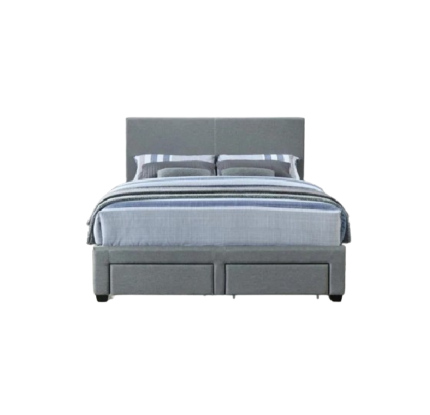 Grey Upholstered Storage Bed