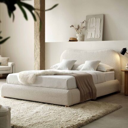 Luxe Curve Upholstered Bed Frame
