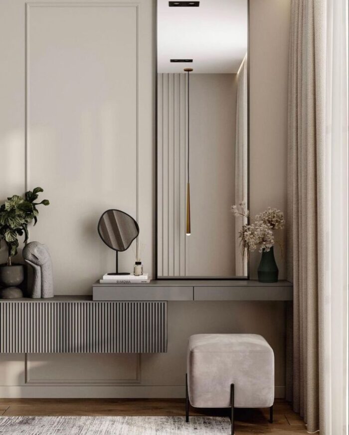 Wall-mounted dressing table